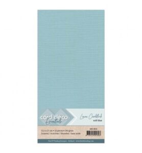 Linnenkarton Cardstock 13,5x27cm, Zachtblauw