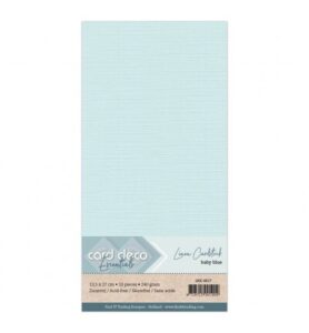 Linnenkarton Cardstock 13,5x27cm, Babyblauw