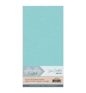 Linnenkarton Cardstock 13,5x27cm, Lichtblauw