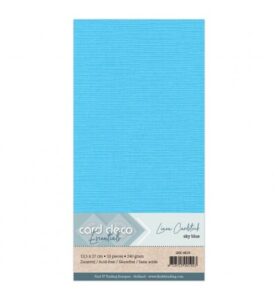 Linnenkarton Cardstock 13,5x27cm, Hemelsblauw