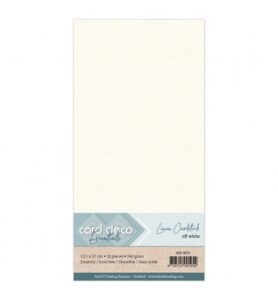 Linnenkarton Cardstock 13,5x27cm, Gebroken Wit