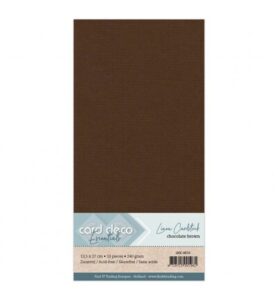 Linnenkarton Cardstock 13,5x27cm, Chocoladebruin