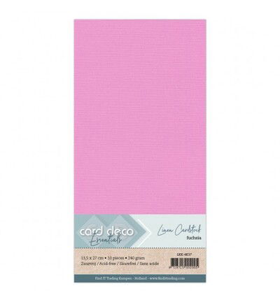 Linnenkarton Cardstock 13,5x27cm, Fuchsiapaars