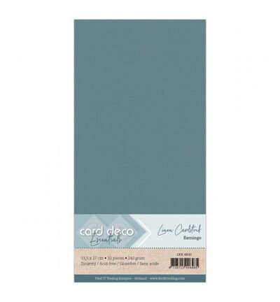 Linnenkarton Cardstock 13,5x27cm, Zeeblauw