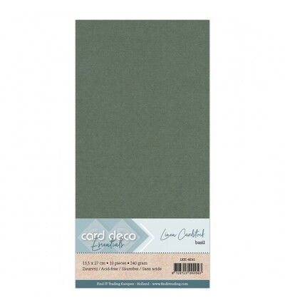 Linnenkarton Cardstock 13,5x27cm, Basilicum