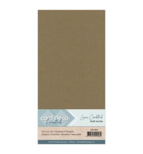 Linnenkarton Cardstock 13,5x27cm, Mokka