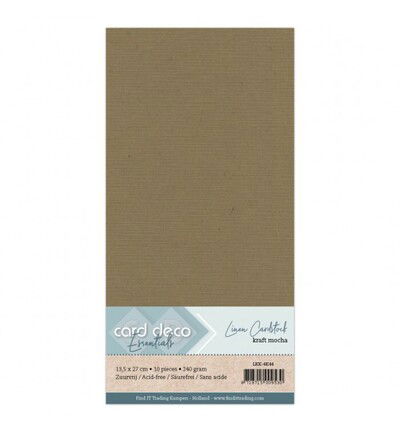 Linnenkarton Cardstock 13,5x27cm, Mokka