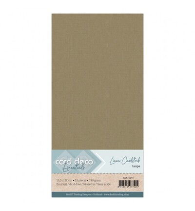 Linnenkarton Cardstock 13,5x27cm, Taupe