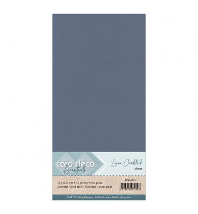 Linnenkarton Cardstock 13,5x27cm, Steen