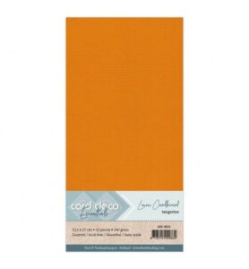 Linnenkarton Cardstock 13,5x27cm, Manderijn