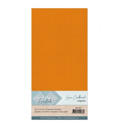 Linnenkarton Cardstock 13,5x27cm, Manderijn