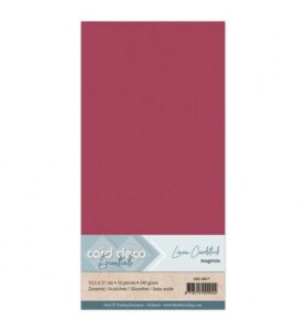 Linnenkarton Cardstock 13,5x27cm, Magenta