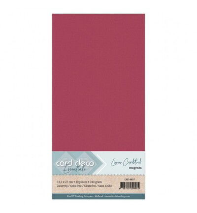 Linnenkarton Cardstock 13,5x27cm, Magenta