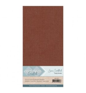 Linnenkarton Cardstock 13,5x27cm, Roestbruin