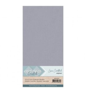 Linnenkarton Cardstock 13,5x27cm, Olifantgrijs