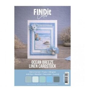 Find It Color – Linen Cardstock Pack A5 – Ocean Breeze