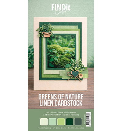 Find It Color – Linen Cardstock Pack 4K – Greens of Nature Pack