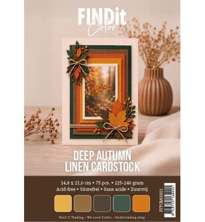 Find It Color – Linen Cardstock Pack A5 – Deep Autumn Pack