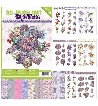 Find IT 3D Push-Out Book 33 – Paarse bloemen