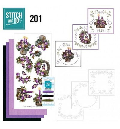 Stitch & Do Borduurset – Amy Design – Paarse kerst