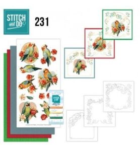 Stitch & Do Borduurset – Romantische parkiet