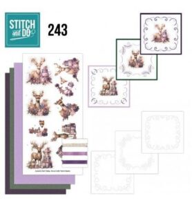 Stitch & Do Borduurset – Berries Beauties – Pastelpaarse kerst