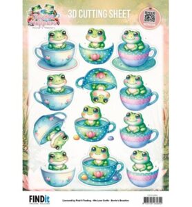 Berrie’s Beauties 3D-knipvel 10 stuks – Joyful Hoppers – A Cup Of Frog