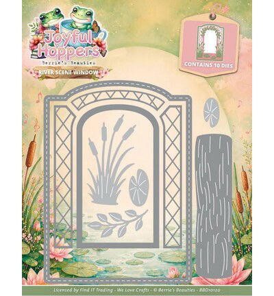 Berrie’s Beauties Snijmallen – Joyful Hoppers – River Scene Window