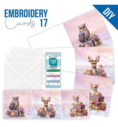 Find IT Stitch & Do Cards 17 – Berries Beauties – Pastelpaarse kerst