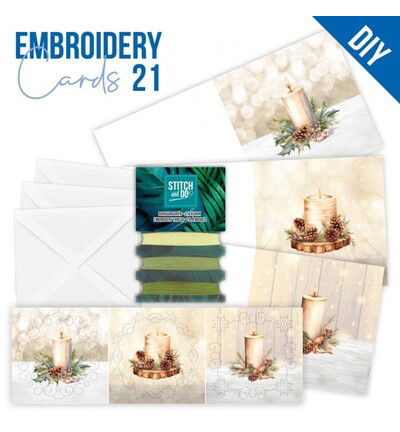 Find IT Stitch & Do Cards 21 – Berries Beauties – Kerstkaarsen