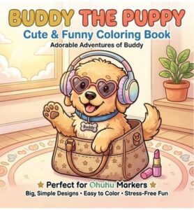 Findit Color Mini kleurboek – Buddy de puppy