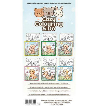 Findit Color Kleurkaartenset – Buddy de puppy buitenavonturen