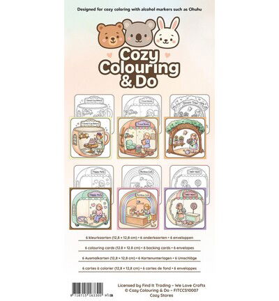 Findit Color Kleurkaartenset – Gezellige winkeltjes