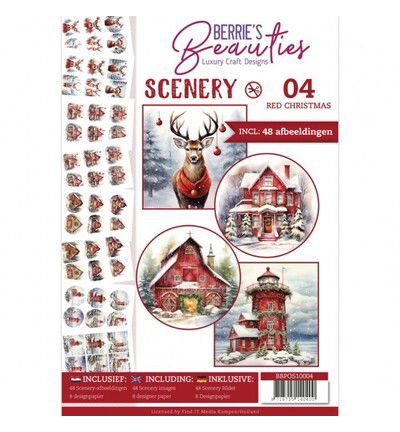 Push-Out Book Scenery 04 – Rode kerst