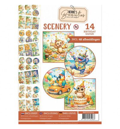 Push-Out Book Scenery 14 – Verjaardagssafari
