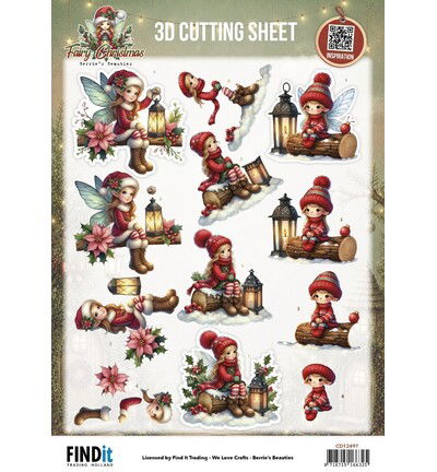 Berrie’s Beauties 3D-knipvel 10 stuks – Fairy Christmas – Lantern