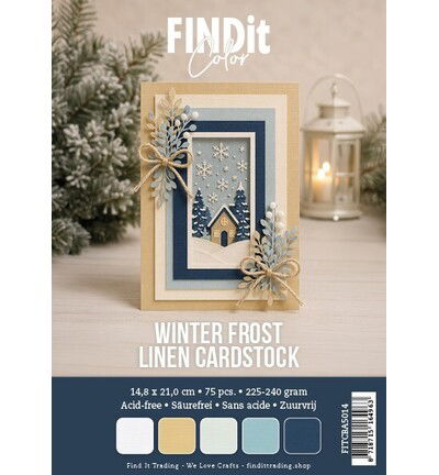 Find It Color – Linen Cardstock Pack A5 – Winter Frost Pack