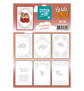 Stitch and Do Cards Only A6 – Set 36 – Kerstkittens