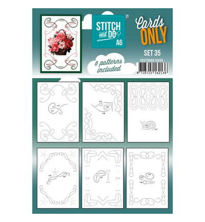 Stitch and Do Cards Only A6 – Set 35 – Rozenmand