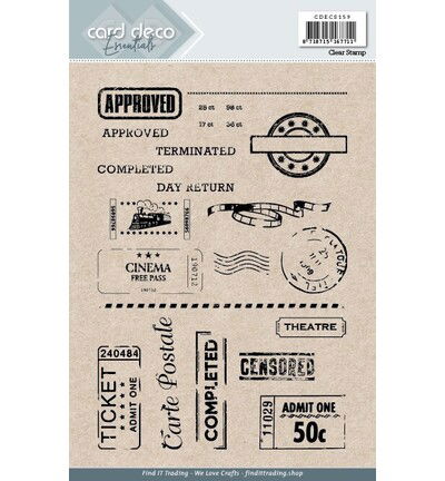 Card Deco Essentials Clear Stamps – A5 Tickets