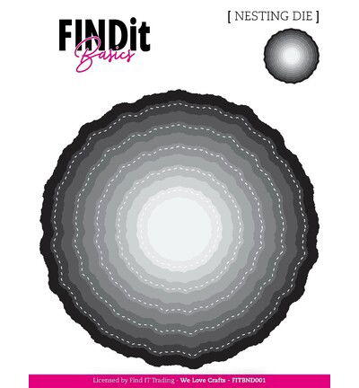 Find It Basics Nesting Dies – Stitched Wavey Circles