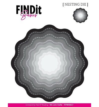 Find It Basics Nesting Dies – Stitched Wavy Bloom