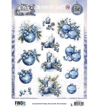 Berrie’s Beauties 3D Push-out – Blue Christmas – Christmas Feelings