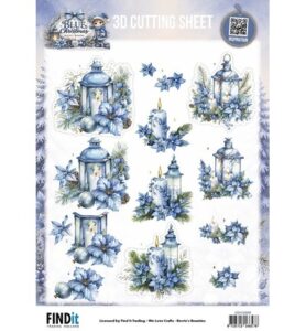 Berrie’s Beauties 3D-knipvel 10 stuks – Blue Christmas – Christmas Lanterns