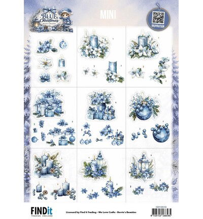 Berrie’s Beauties Knipvel 10 stuks – Blue Christmas – Mini