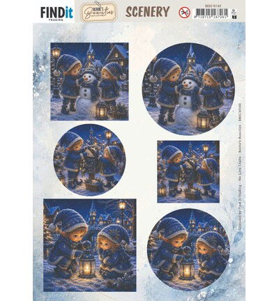 Berries Beauties – Scenery Push Out – Blue Christmas Elfs 1