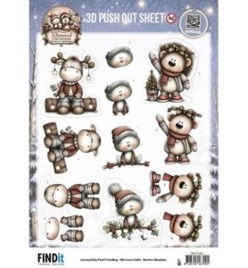 Berrie’s Beauties 3D Push-out – Whimsical Christmas – Furry Friends