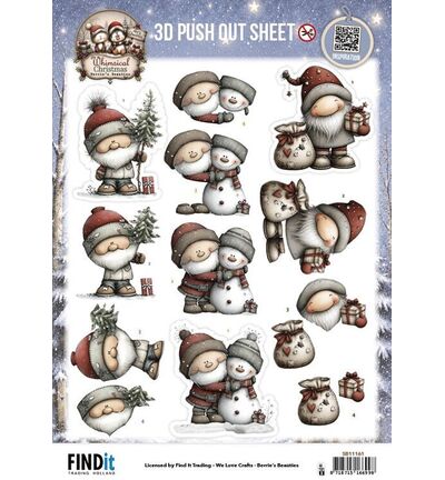 Berrie’s Beauties 3D Push-out – Whimsical Christmas – Santa Claus