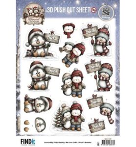 Berrie’s Beauties 3D Push-out – Whimsical Christmas – Penguins
