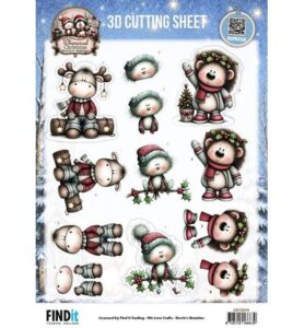 Berrie’s Beauties 3D-knipvel 10 stuks – Whimsical Christmas – Furry Friends